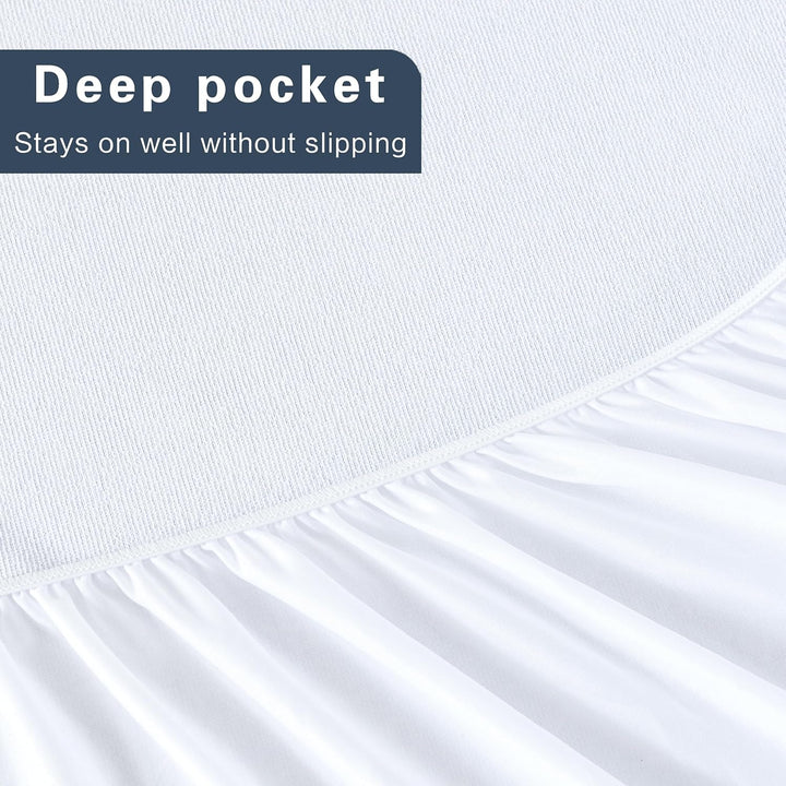 Luxurious Microfibre Terry Toweling Mattress Protector - King Single