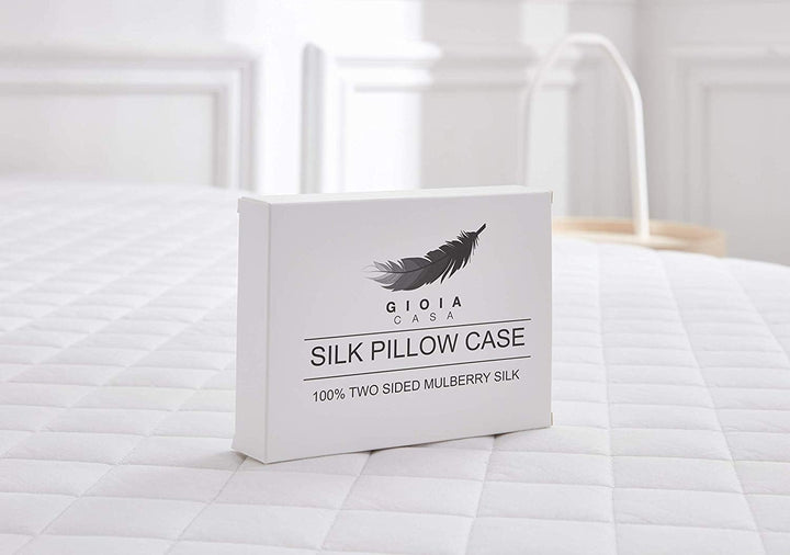 Luxury Pillowcase - 100% Pure Mulberry Silk on Both Sides - Charcoal