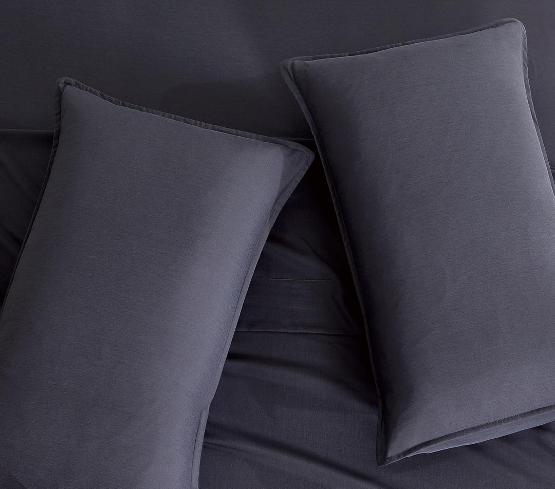 Bamboo Microfibre Standard Pillowcase x2 (one pair) - Charcoal