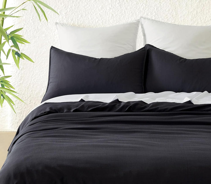 Bamboo Microfibre Standard Pillowcase x2 (one pair) - Charcoal