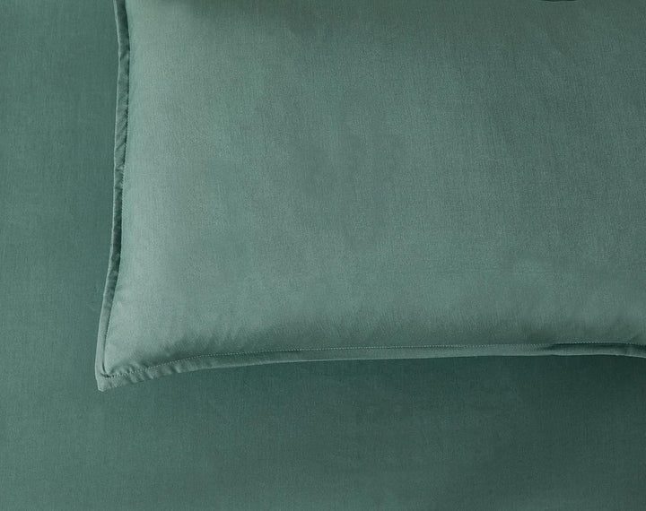 Bamboo Microfibre Standard Pillowcase x2 (one pair) - Green