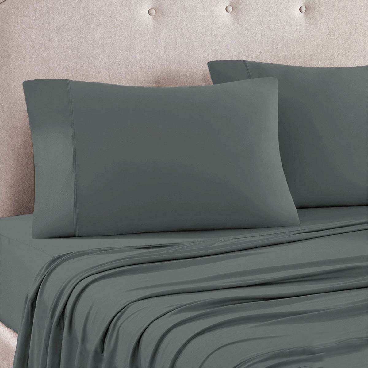 Art Terrace Microfiber Sheet Set King 33cm Wall Grey