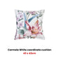 Bianca Carmela White Coordinate Square Filled Cushion