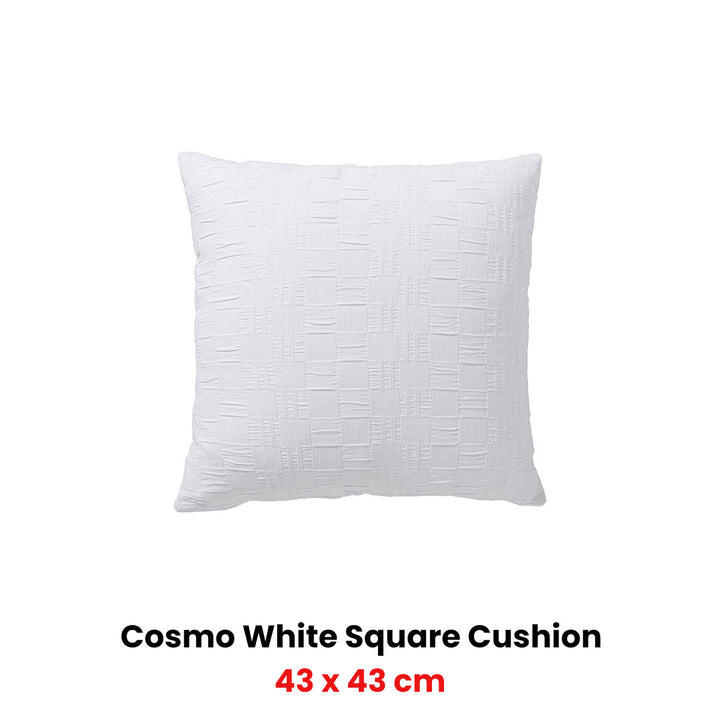 Bianca Cosmo White Square Filled Cushion 43 x 43cm