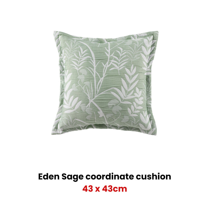 Bianca Eden Sage Coordinate Square Filled Cushion