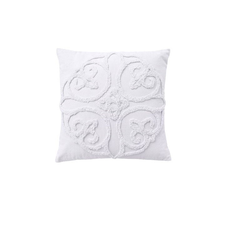 Bianca Ella White Square Filled Cushion 43 x 43cm