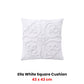 Bianca Ella White Square Filled Cushion 43 x 43cm