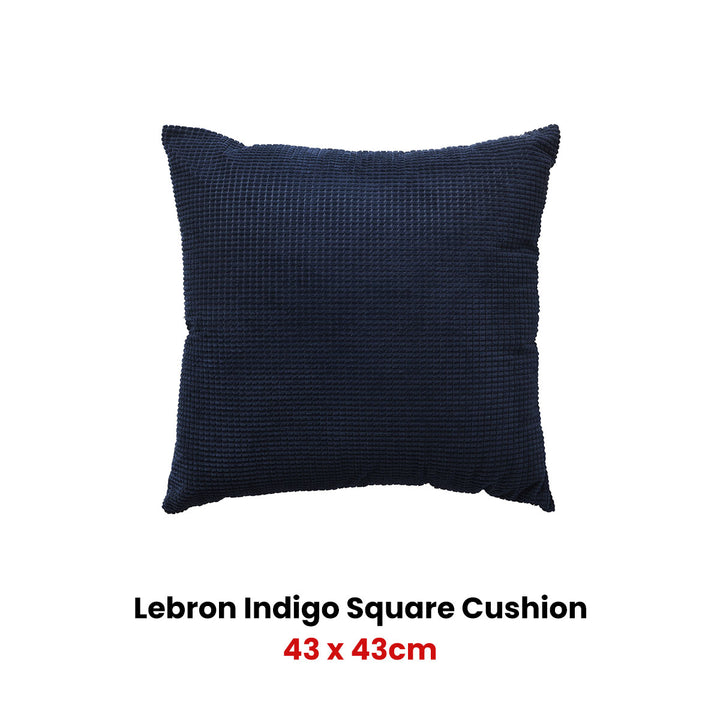 Bianca Lebron Indigo Jacquard Square Filled Cushion