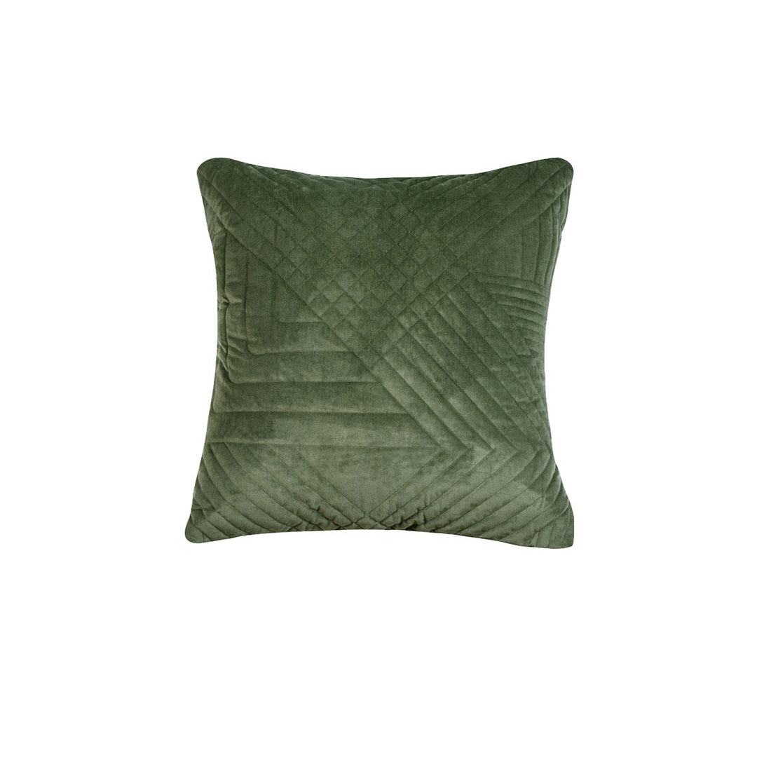 Bianca Navarro Olive Velet Square Filled Cushion 43 x 43cm