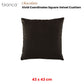 Bianca Vivid Coordinates Square Velvet Cushion Chocolate 43 x 43cm