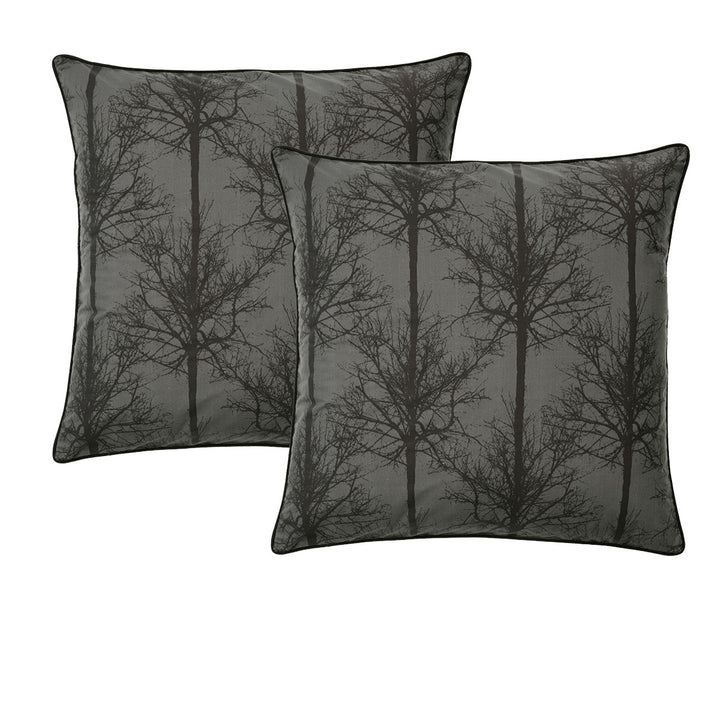 Bianca Pair of Alpine Stag Taupe European Pillowcases