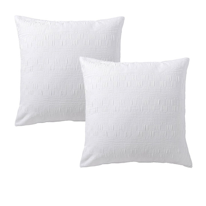 Bianca Pair of Cosmo White European Pillowcases 65 x 65cm