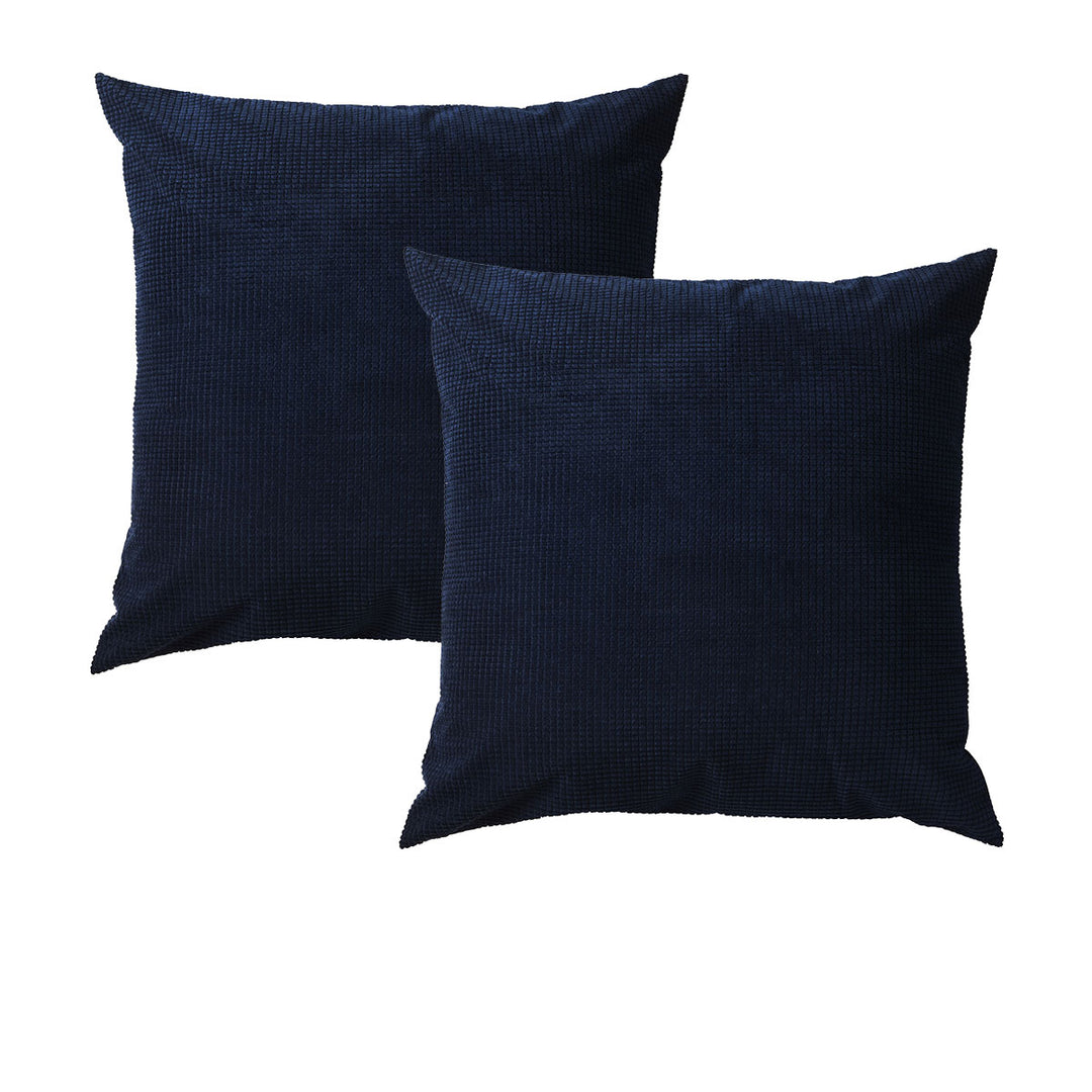 Bianca Pair of Lebron Indigo European Pillowcases