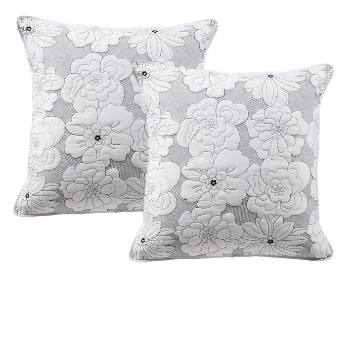 Bianca Pair of Leona White European Pillowcases