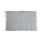 Large Chindi Cotton Handmade Floor Mat with Tassels 90 x 150 cm Light Grey