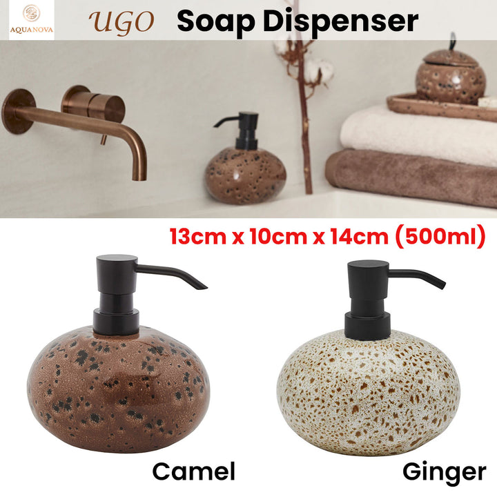 Aquanova UGO Soap Dispenser 500ml Ginger