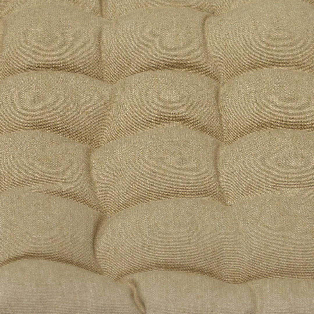 J Elliot Home Set of 2 Outdoor 100% Cotton Chair Pads 40 x 40 cm Solid Taupe