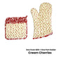 Set of 100% Cotton Printed Oven Mitt + Pot Holder Cream Cherries