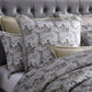 Davinci Trieste Silver Yarn-dyed Metallic Jacquard Quilt Cover Set Super King