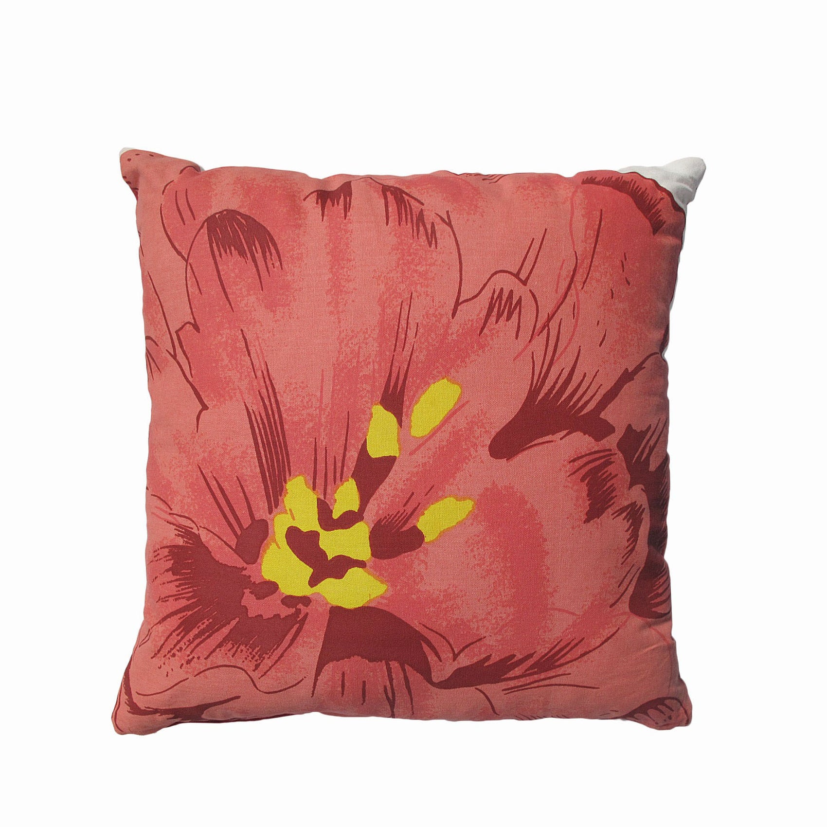 Rapee Poppy Filled Cushion - Red 50 cm x 50 cm