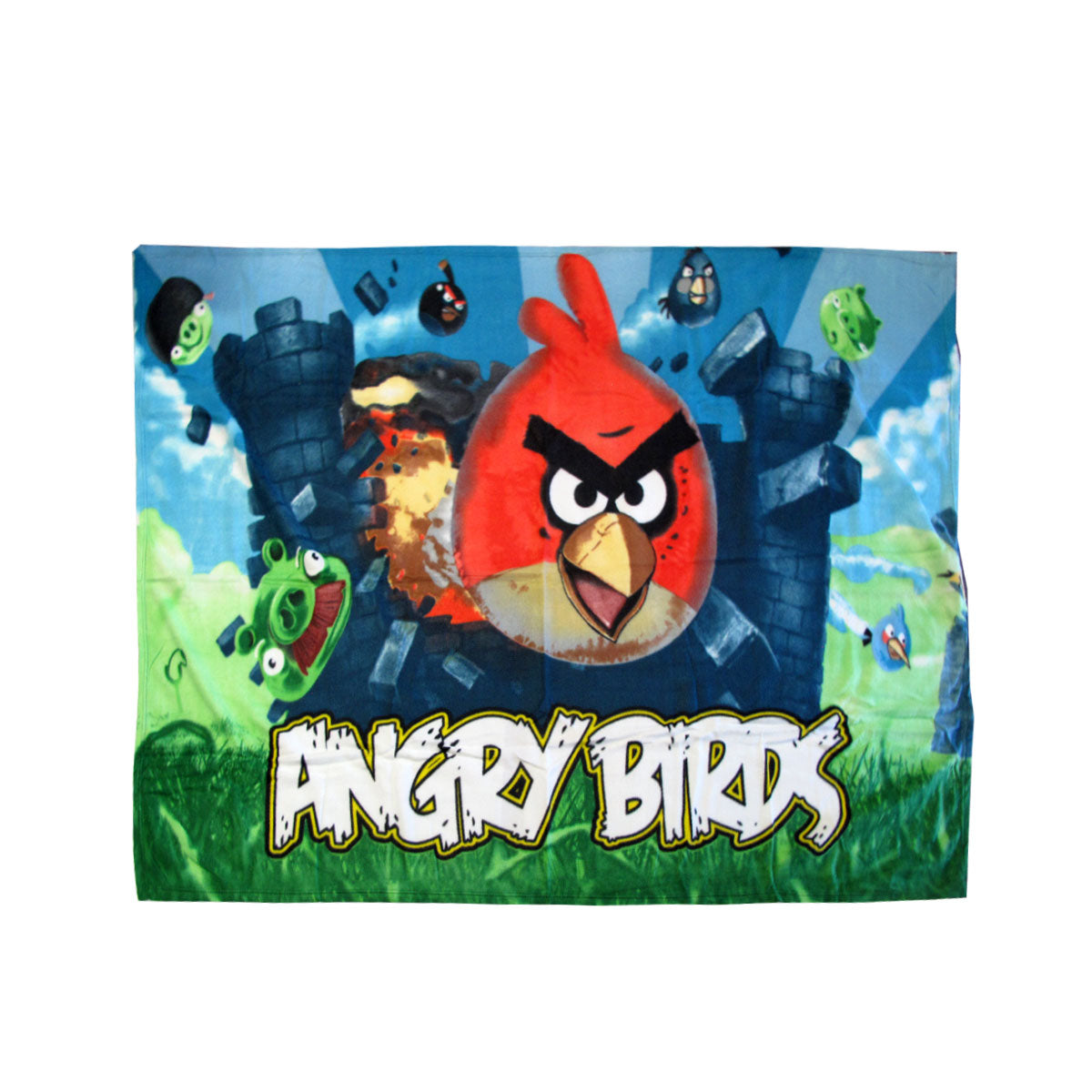 Angry Birds Printed Polar Fleece Throw Rug 130 x 160 cm