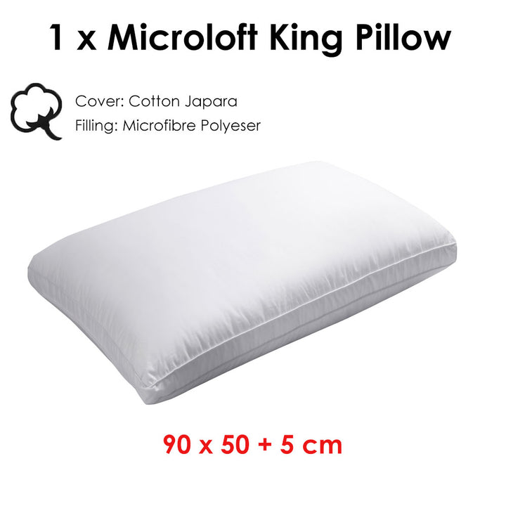 Jason Microloft Cotton Cover King Pillow 90 x 50 + 5cm