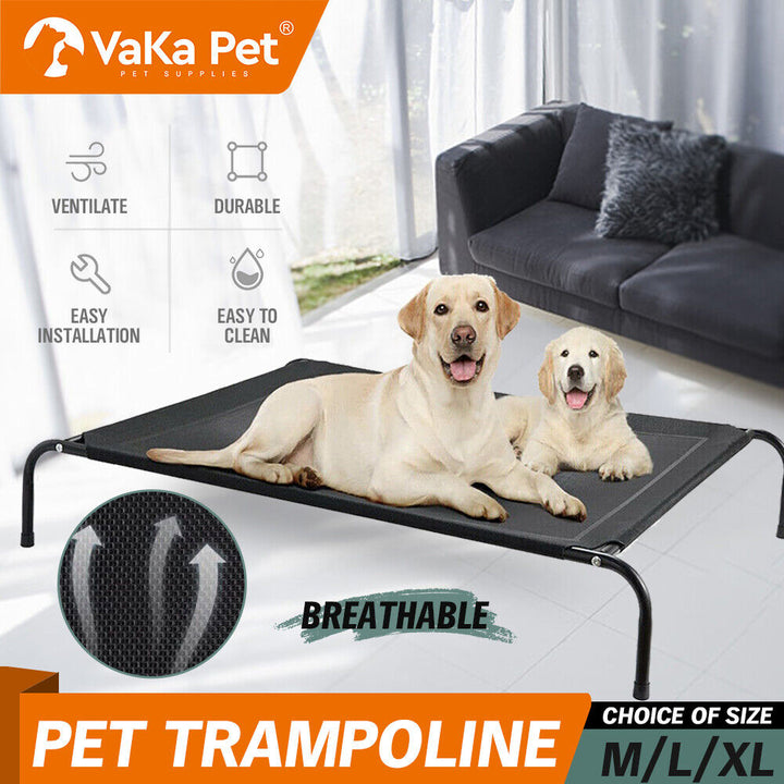 XL Elevated Trampoline Pet Bed Dog Puppy Raised Heavy Duty Large Hammock Mesh