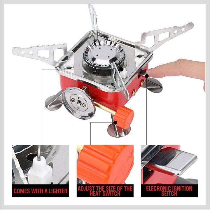 Outdoor Folding Mini Gas Burner Cooking Stove Butane Gas BBQ Hiking AU Stock