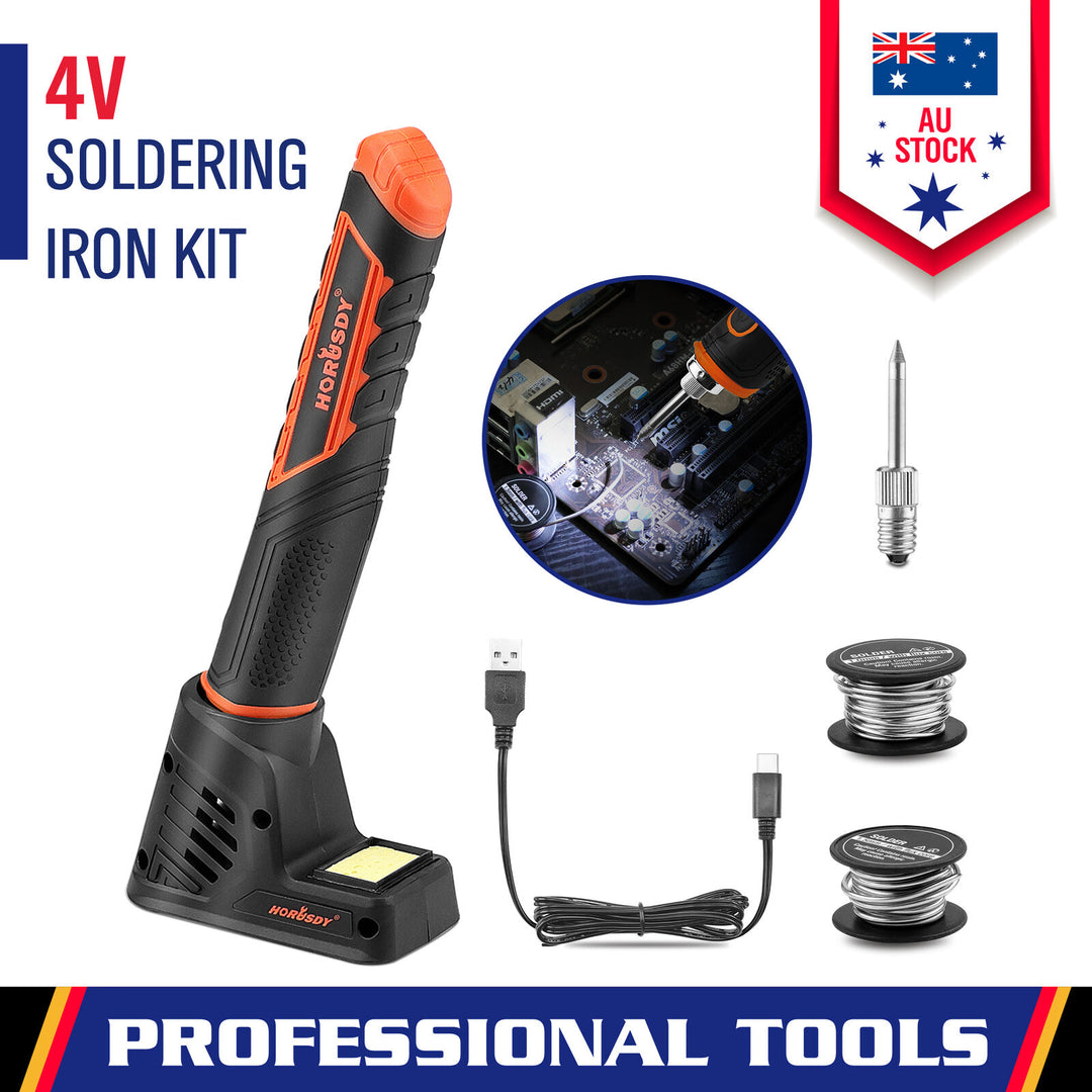 HORUSDY 8W 4V Max Cordless Soldering Iron Rechargeable with Lithium-Ion Battery