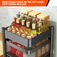 Removable Kitchen Trolley Cart Vegetable Storage Organiser Holder Rotating Rack