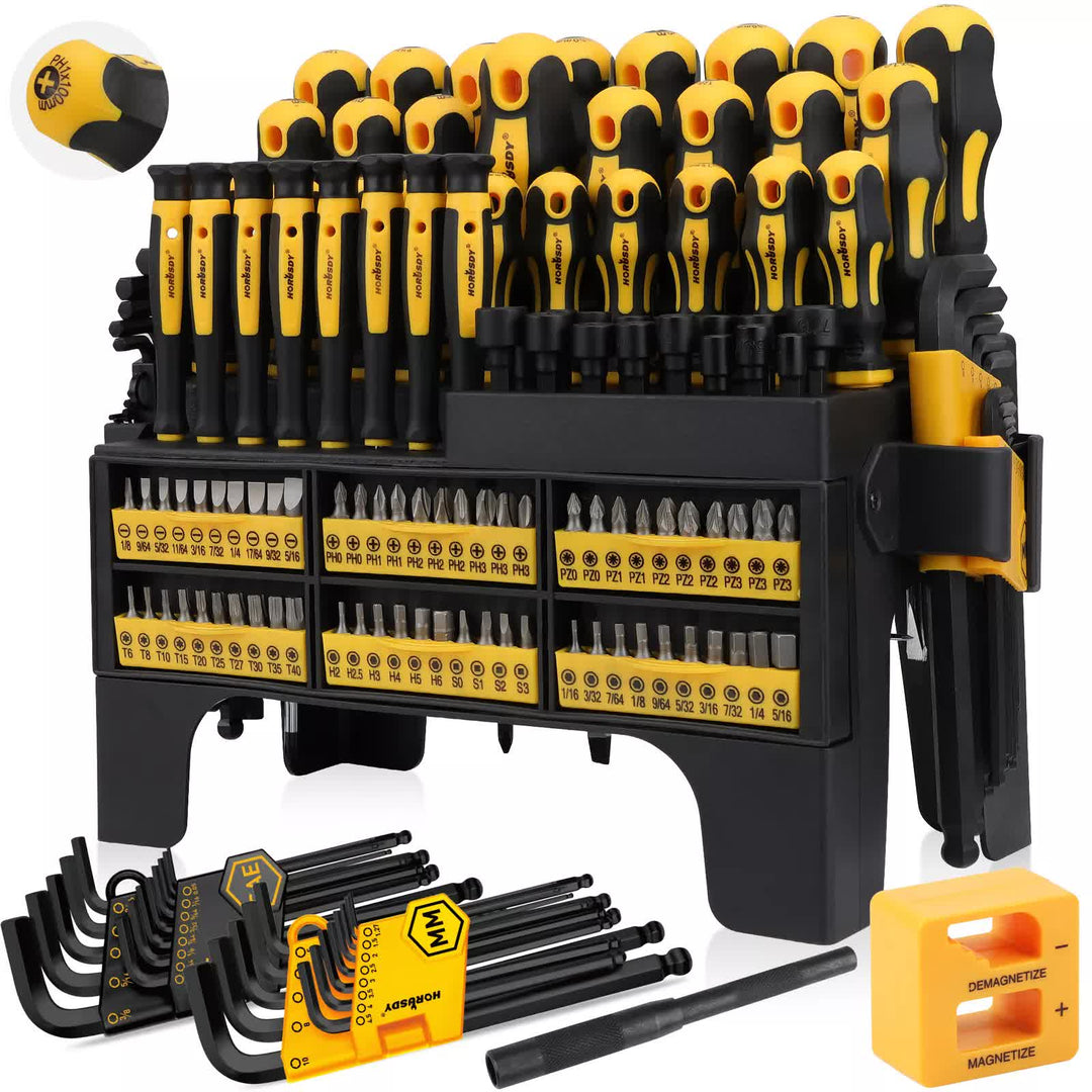 140Pcs Magnetic Screwdriver Set Hex Key Magnetizer Demagnetizer Precision Screwdriver