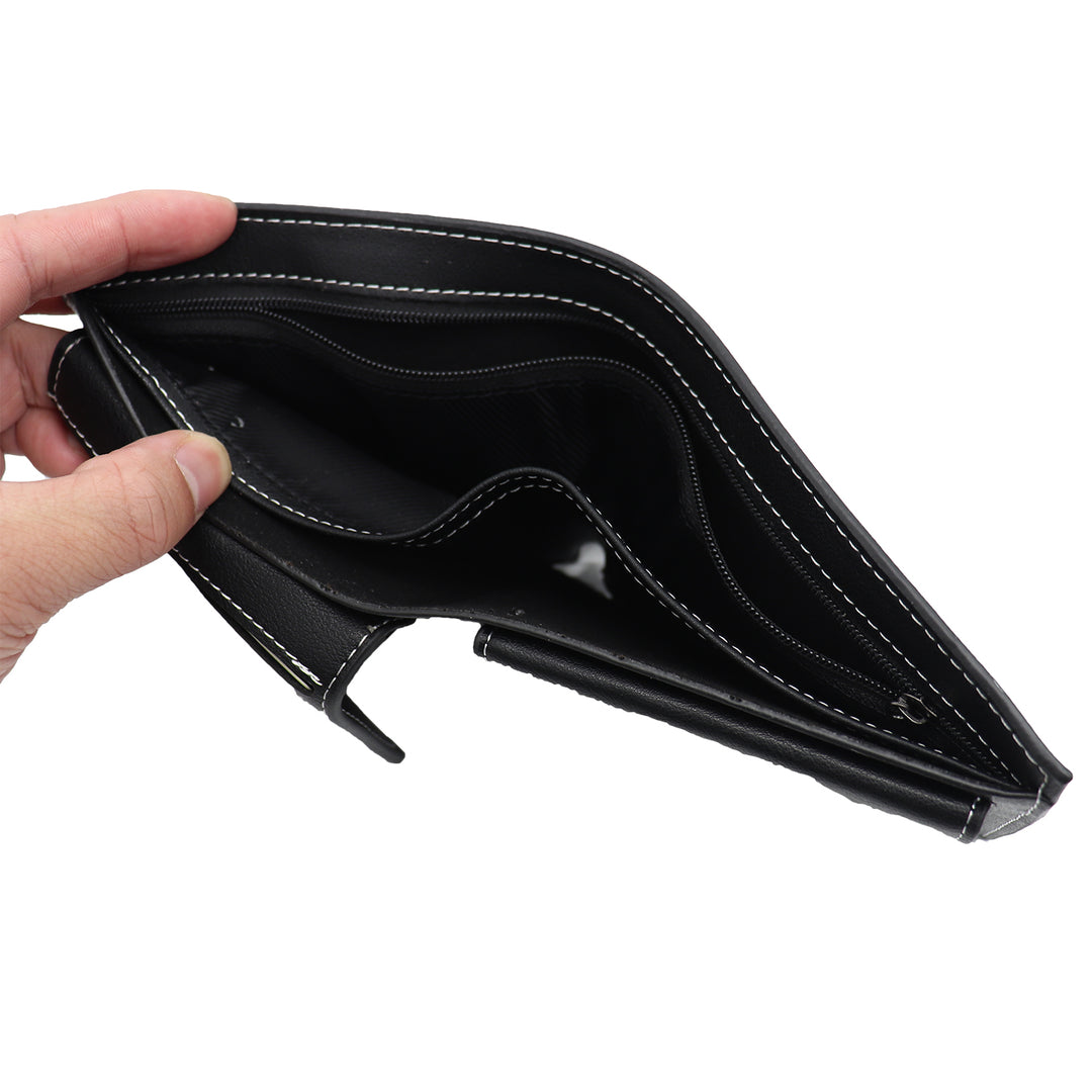 Mens Wallet Australian Kangaroo Leather Bifold Souvenir Gift Coin Card Holder, Black Kangaroo