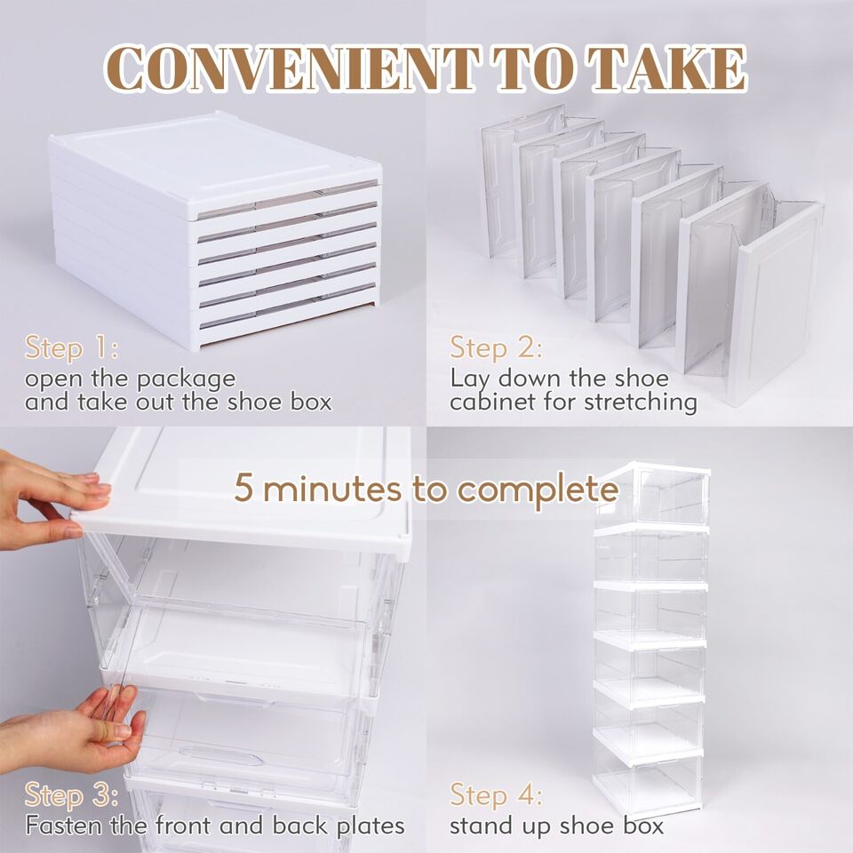 Foldable Storage Shoe Box - 4 Layers