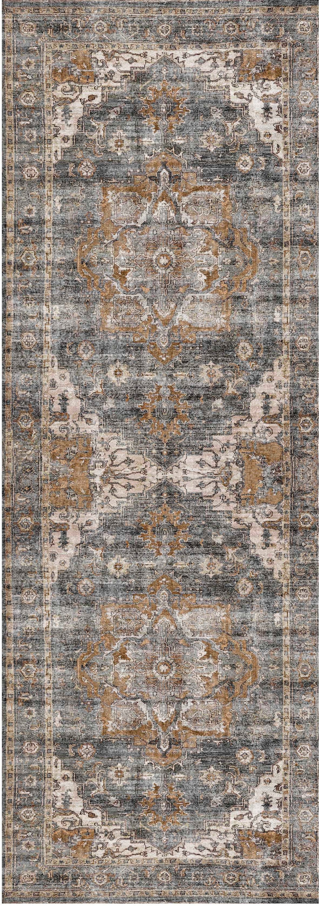 vintage-crown-cezanne-rabbit-gray-inca-gold-distressed-vintage-rug 80X400