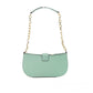 Michael Kors Women's Car Small Sea Green Leather Pouchette Shoulder Crossbody Purse - One Size