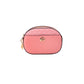 Michael Kors Women's Jet Set Glam Tea Rose Leather Oval Crossbody Handbag Purse - One Size