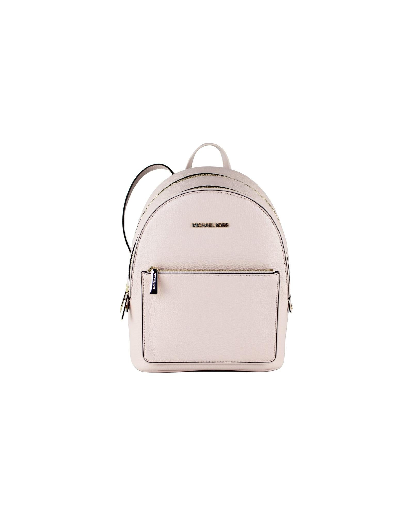 Michael Kors Women's Adina Medium Powder Blush Leather Convertible Backpack BookBag - One Size