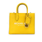 Michael Kors Women's Mirella Small Jasmine Yellow Leather Top Zip Shopper Tote Bag - One Size