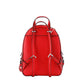 Michael Kors Women's Jaycee Mini XS Bright Red Pebbled Leather Zip Pocket Backpack Bag - One Size