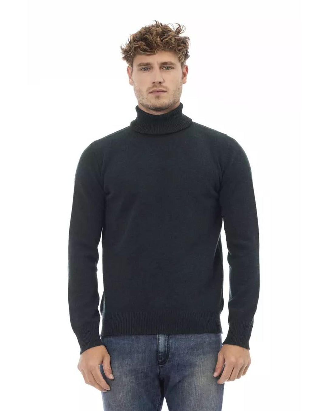 Alpha Studio Men's Green Wool Sweater - 52 IT