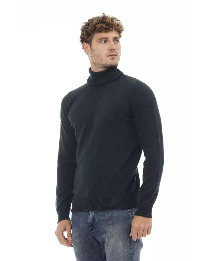 Alpha Studio Men's Green Wool Sweater - 52 IT