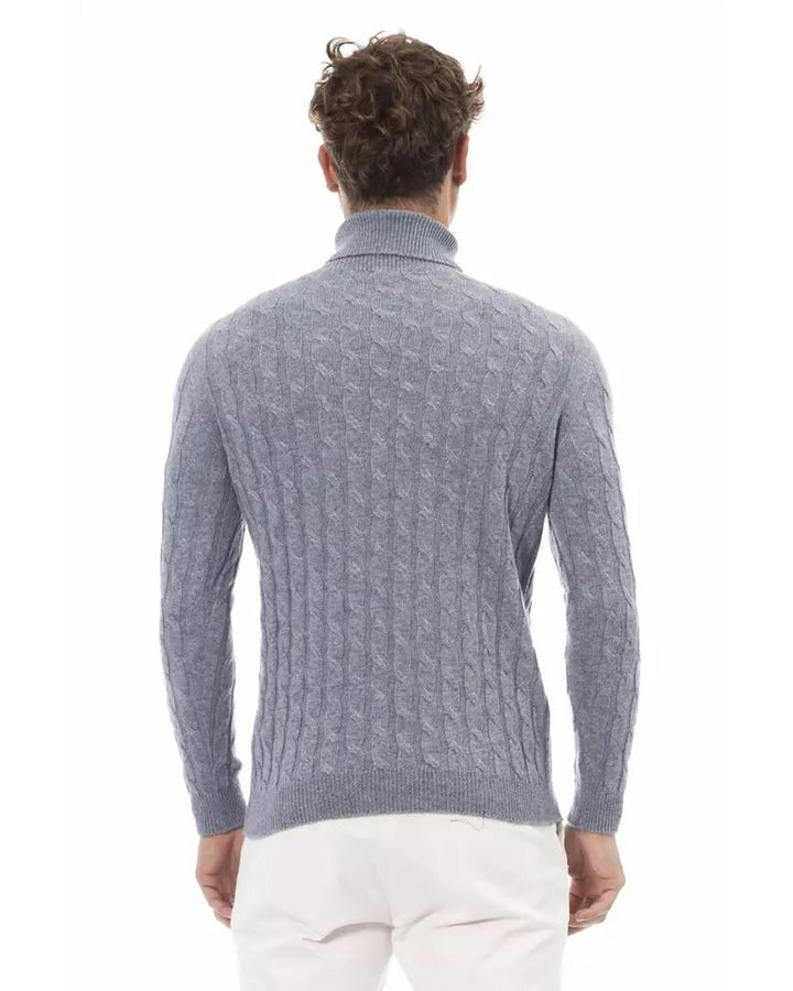 Alpha Studio Men's Light Blue Viscose Sweater - 48 IT