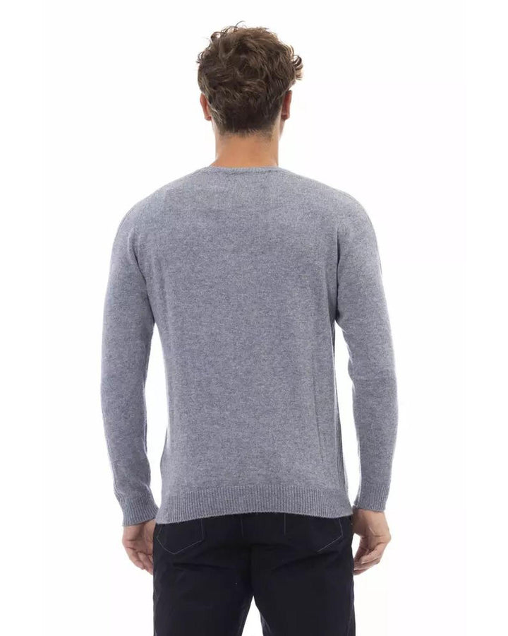 Alpha Studio Men's Light Blue Viscose Sweater - 50 IT