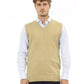 Alpha Studio Men's Beige Viscose Vest - 50 IT