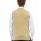 Alpha Studio Men's Beige Viscose Vest - 50 IT