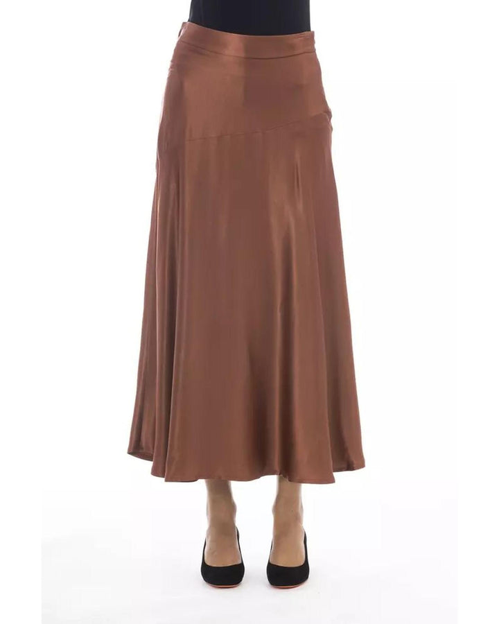 Alpha Studio Women's Brown Viscose Skirt - W42 US