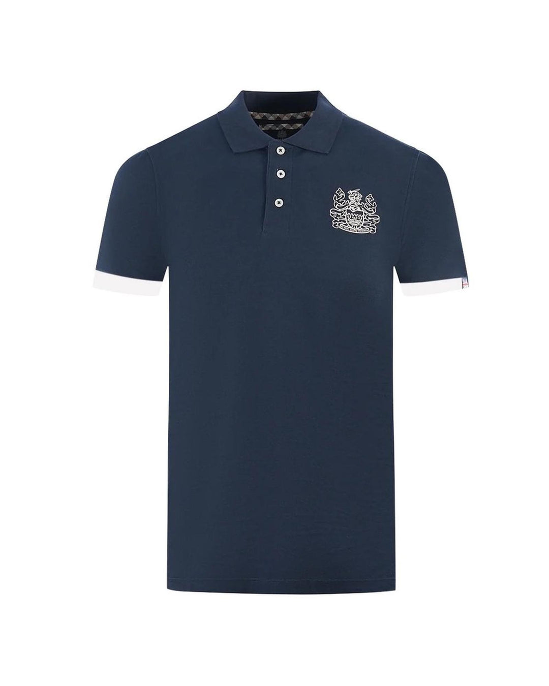 Aquascutum Men's Blue Cotton Polo Shirt - M