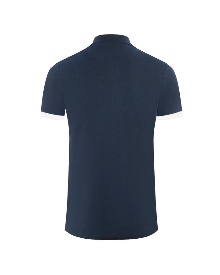 Aquascutum Men's Blue Cotton Polo Shirt - M