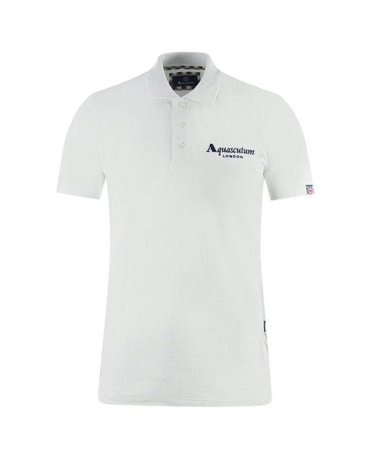 Aquascutum Men's White Cotton Polo Shirt - 2XL