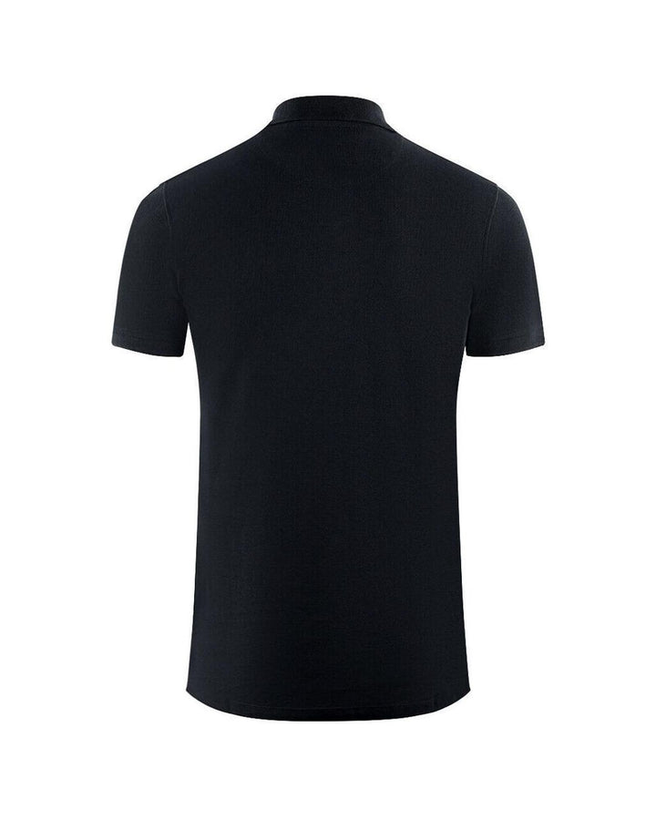 Aquascutum Men's Black Cotton Polo Shirt - 2XL